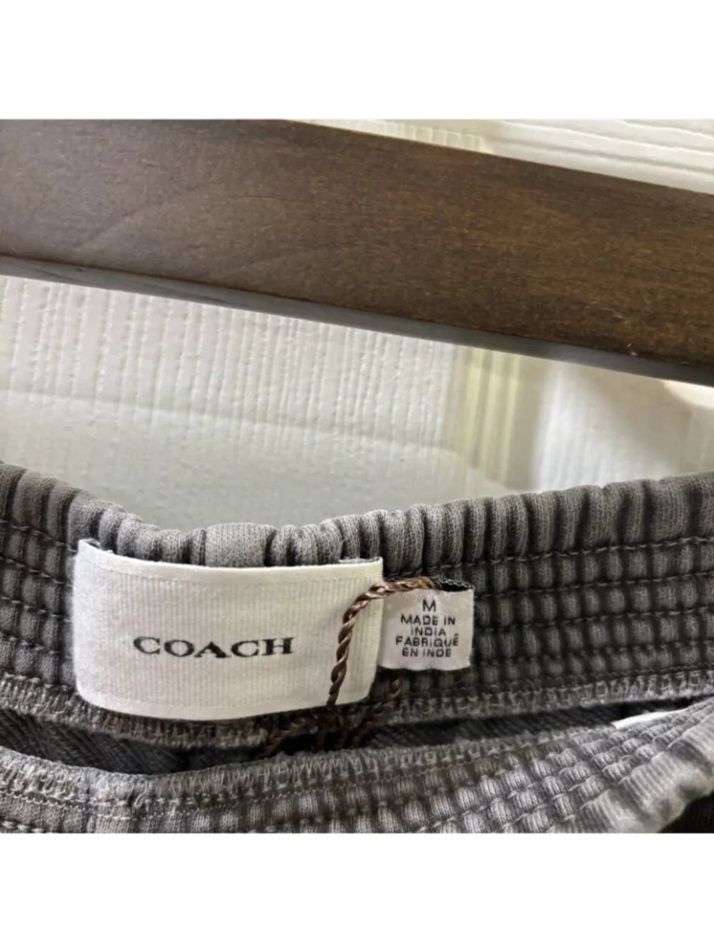 Coach Garment Dye Track Shorts Dark Gray Pullon Shorts Size M
